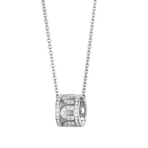 L'Arc de DAVIDOR Bead, 18k White Gold with Satin Finish and Palais Diamonds