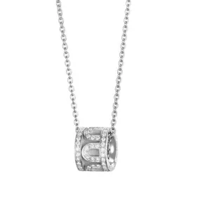 L'Arc de DAVIDOR Bead, 18k White Gold with Satin Finish and Palais Diamonds