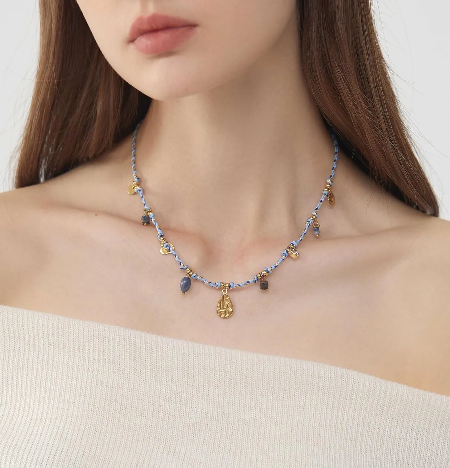 Montana West Wrangler Western Rope Chain Necklace for Women 14K Retro Chain Necklace Fashion Stetament Jewelry