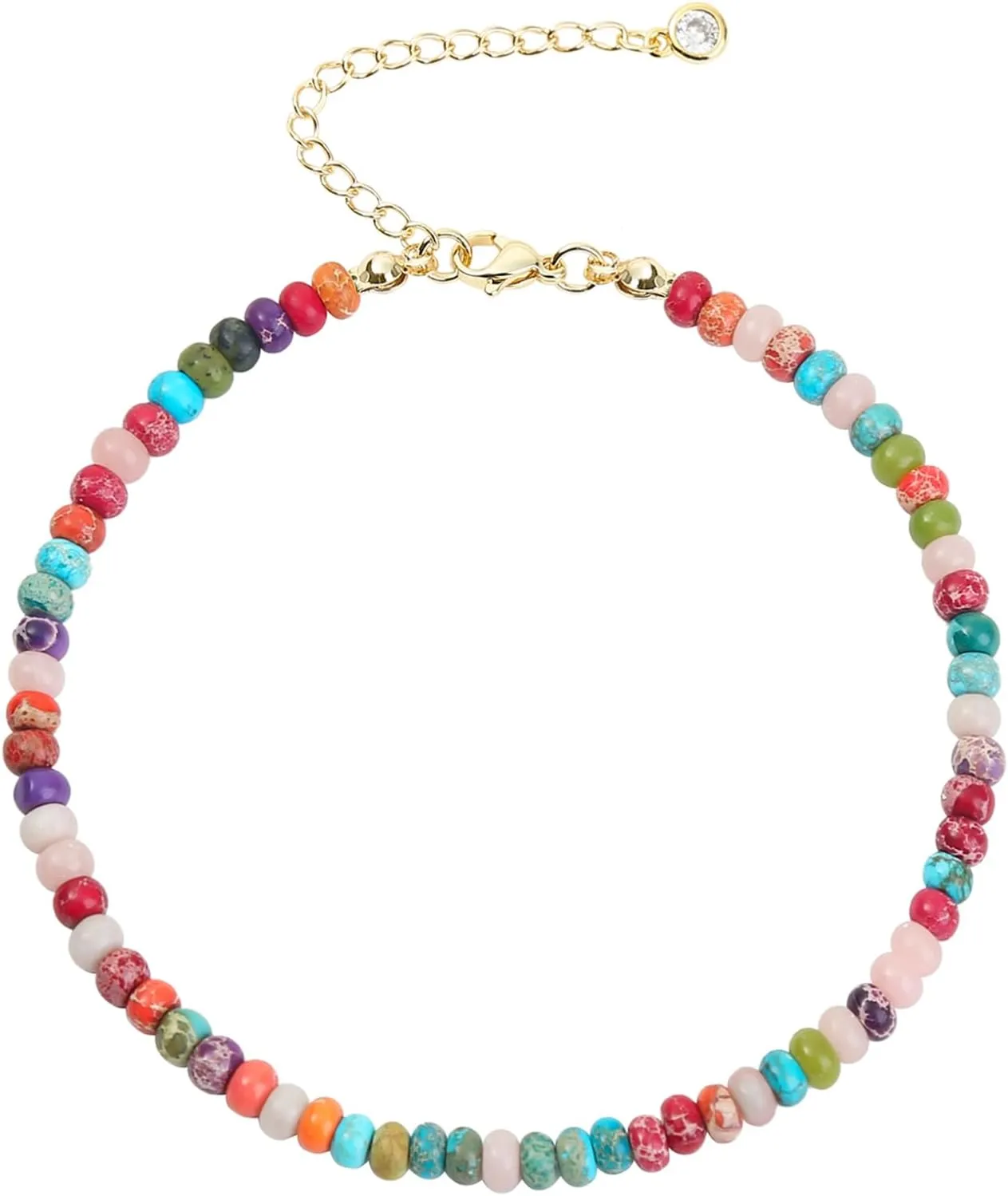 Natural Stone Beaded Anklets Bracelets for Women Handmade Beaded Anklet Bracelet Waterproof Boho Beads Ankle Bracelet Adjustable Summer Jewelry