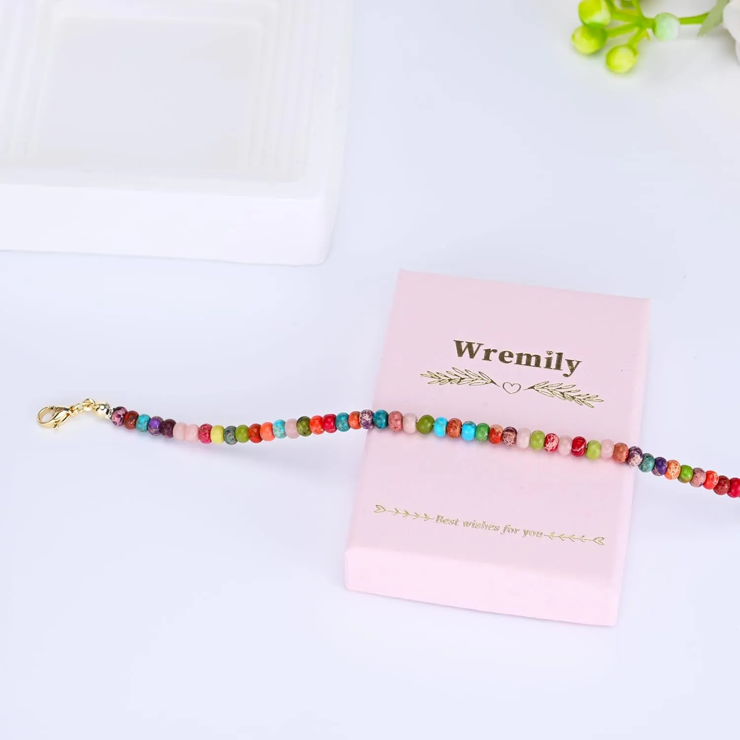 Natural Stone Beaded Anklets Bracelets for Women Handmade Beaded Anklet Bracelet Waterproof Boho Beads Ankle Bracelet Adjustable Summer Jewelry