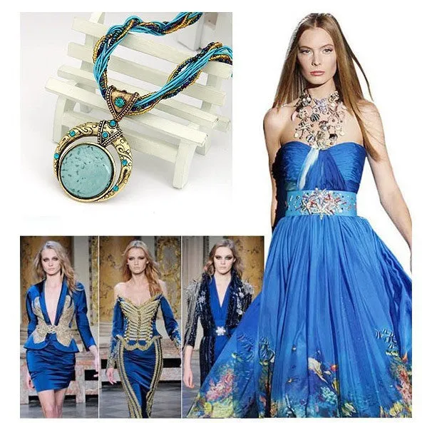 New Bohemian Necklace Jewelry Fashion Popular Retro Bohemia Style Multilayer Beads Chain Crystal Gem Grain Pendant Necklace