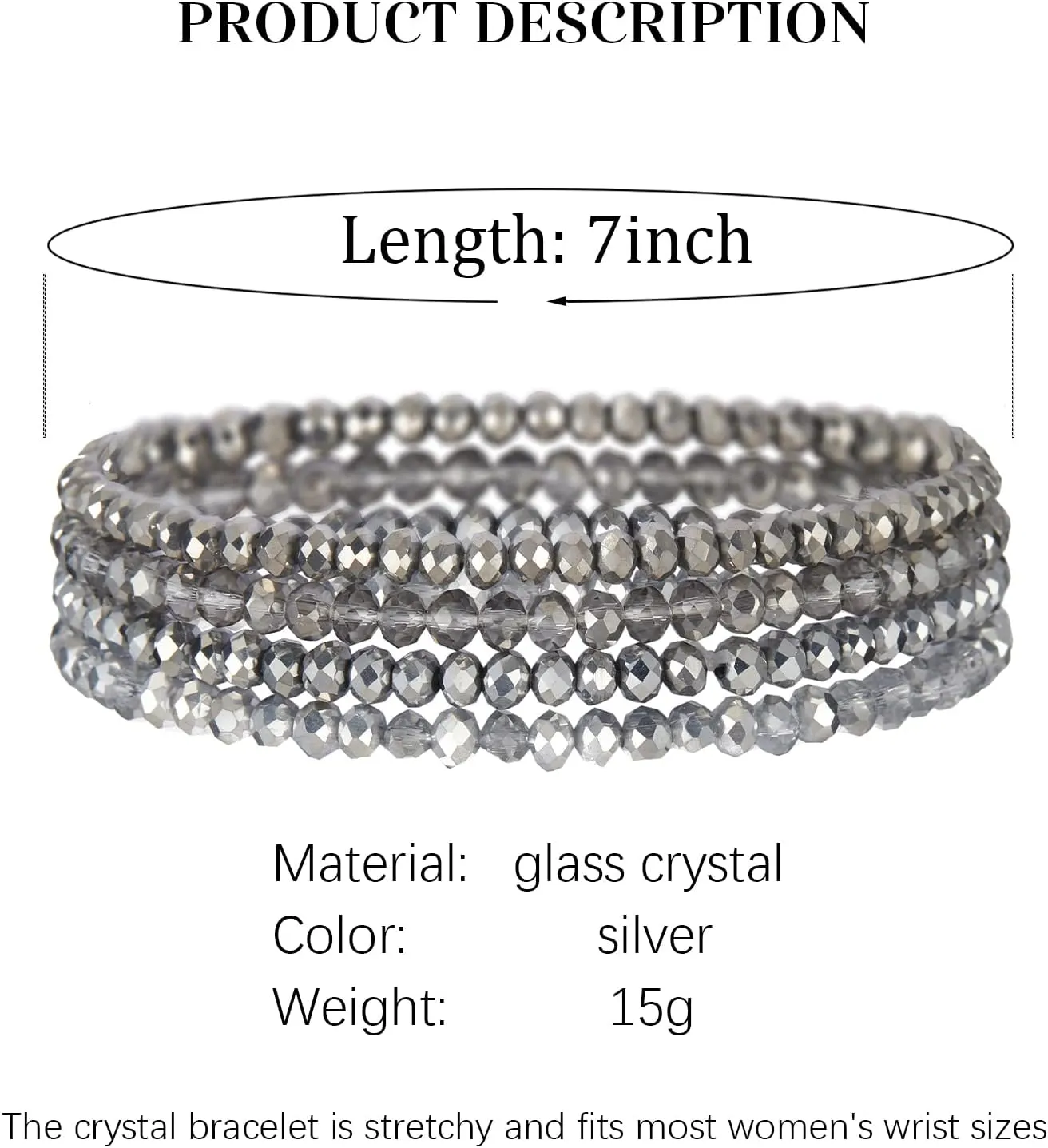 Noessla Beaded Boho Stretch Bracelet Colorful Stackable Crystal Beads Bracelets Trendy Costume Jewelry Mothers Day Gifts for Women