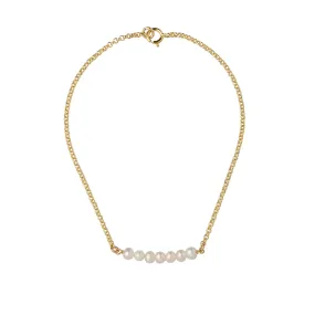 Pearl Bar Bracelet in Gold