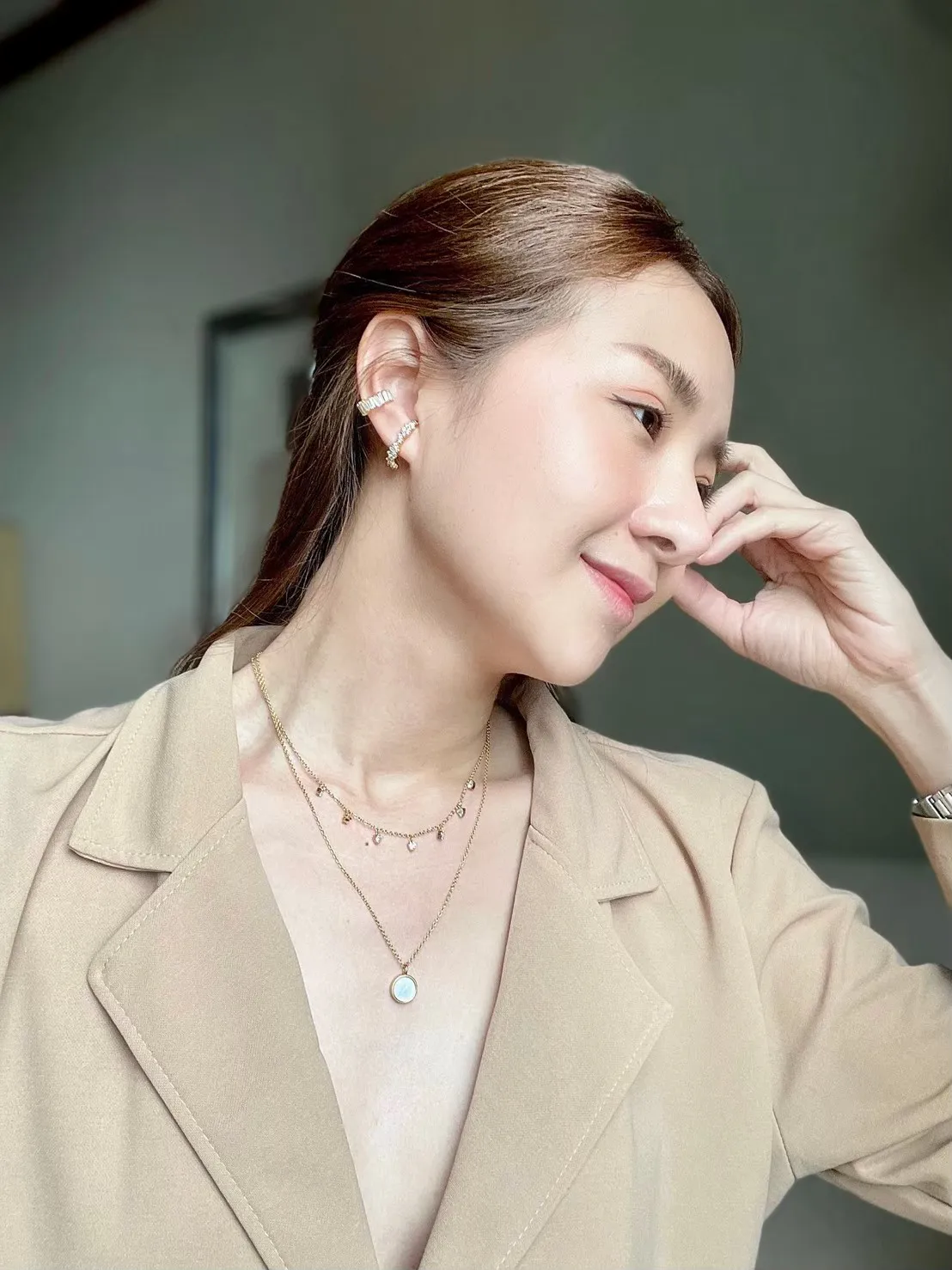 Pearl Disc Necklace