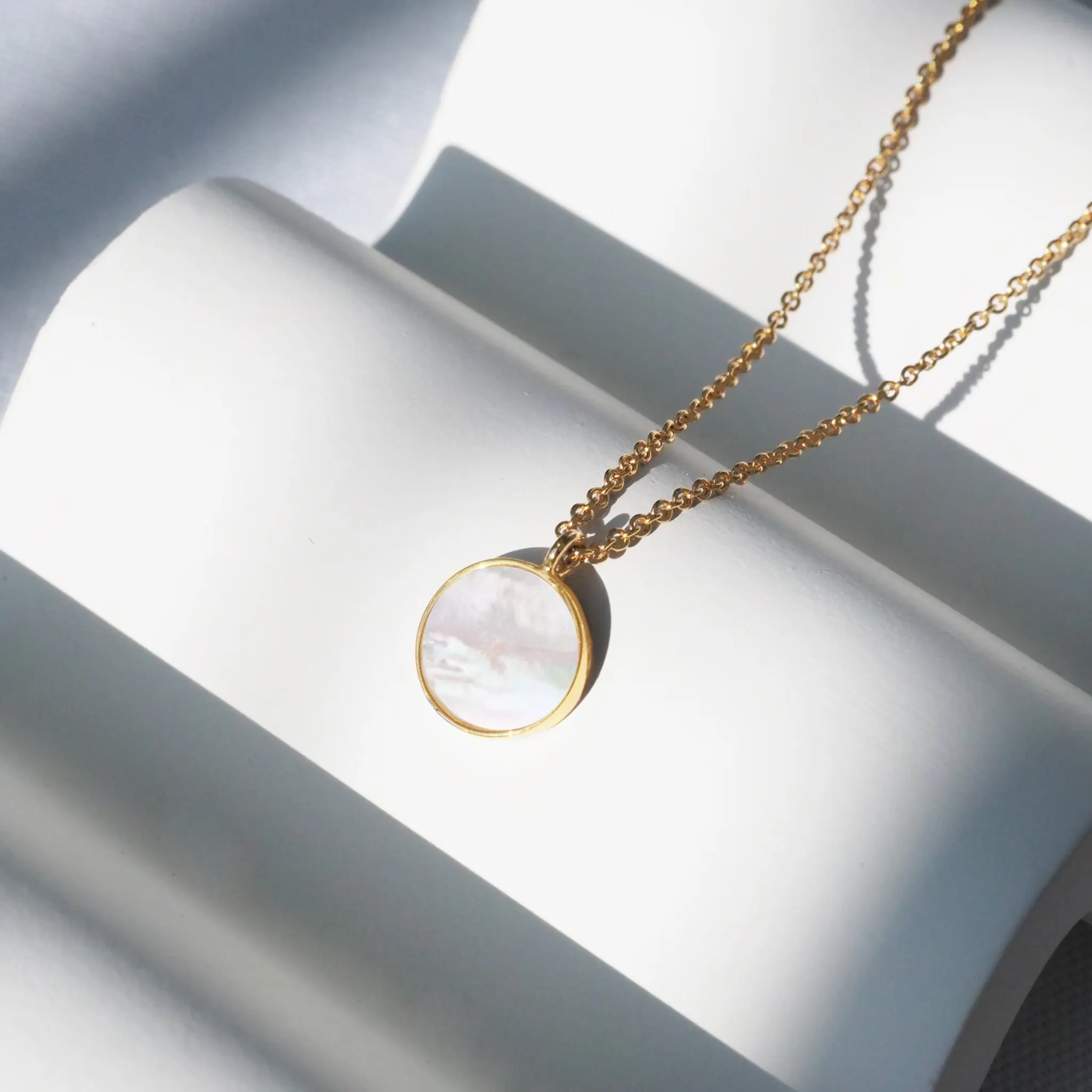 Pearl Disc Necklace