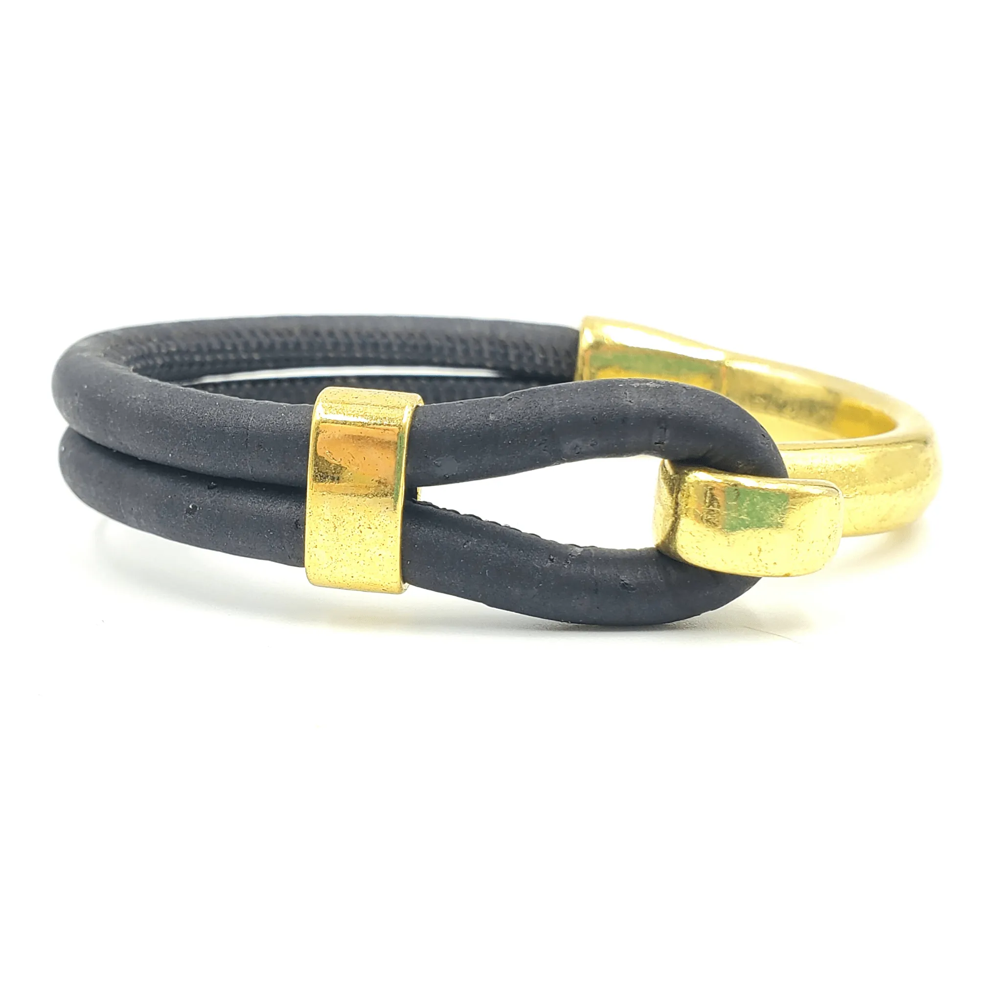 Pick Your Color- Gold Cork Hook Bracelet