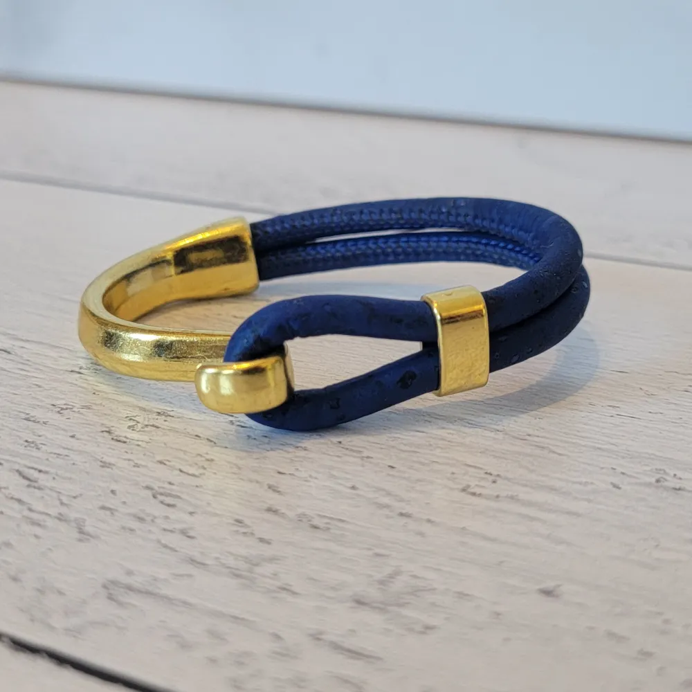 Pick Your Color- Gold Cork Hook Bracelet