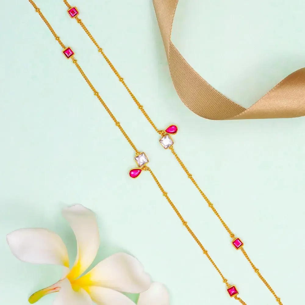 Polki And Kemp Silver 92.5 anklet