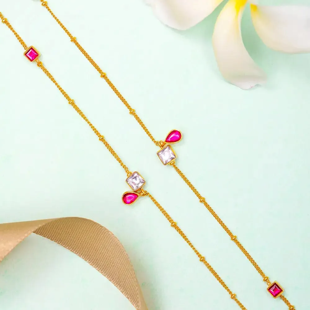 Polki And Kemp Silver 92.5 anklet