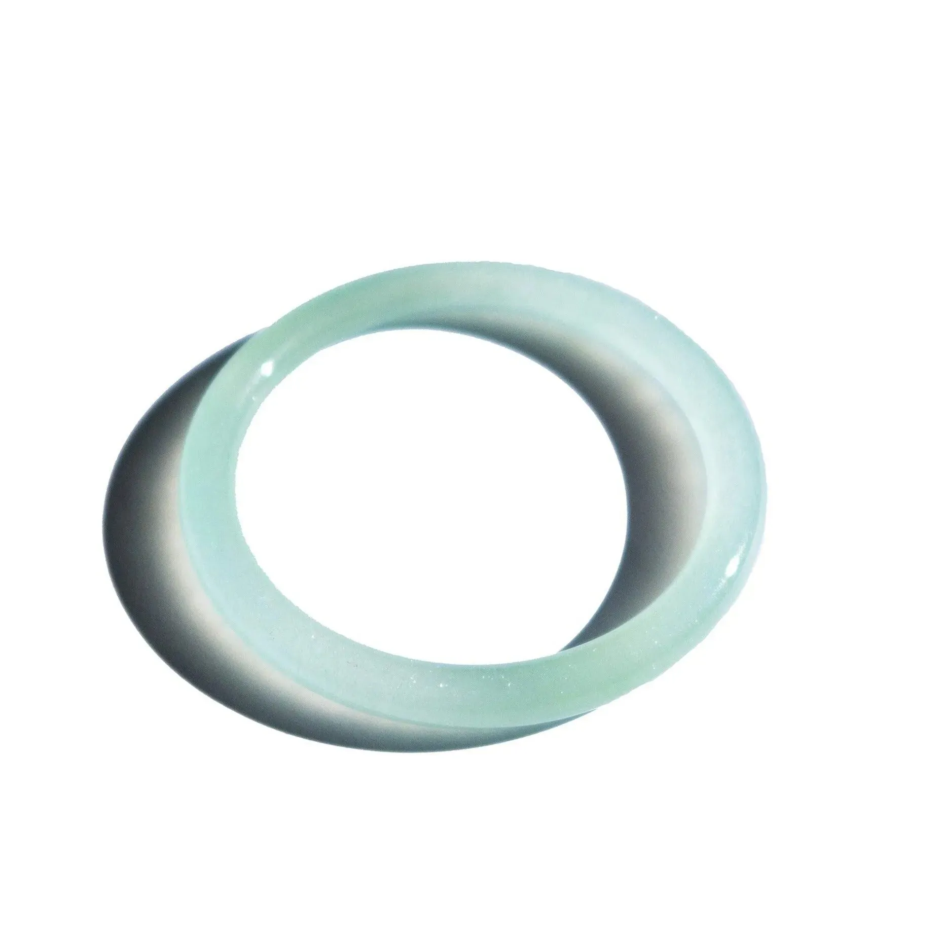 Pond, Cyan Skinny Jade Stone Bangle