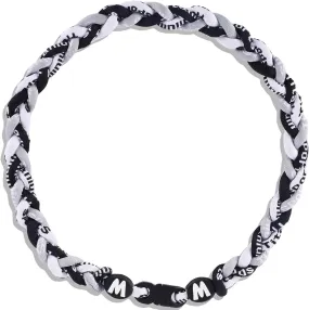 Premium 18inch Baseball Necklace w/Nylon Tri-Braided Rope Tornado Design