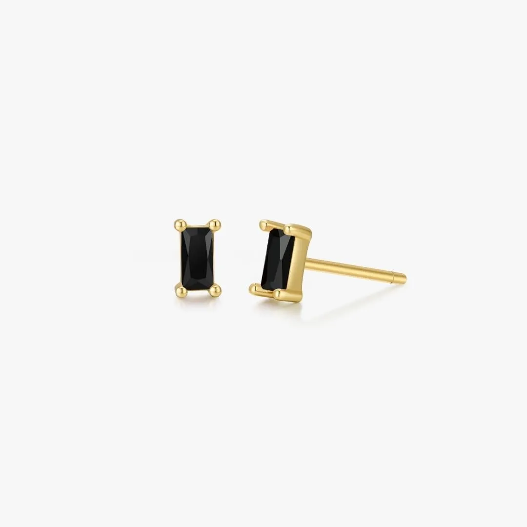 Rectangle Studs in Gold