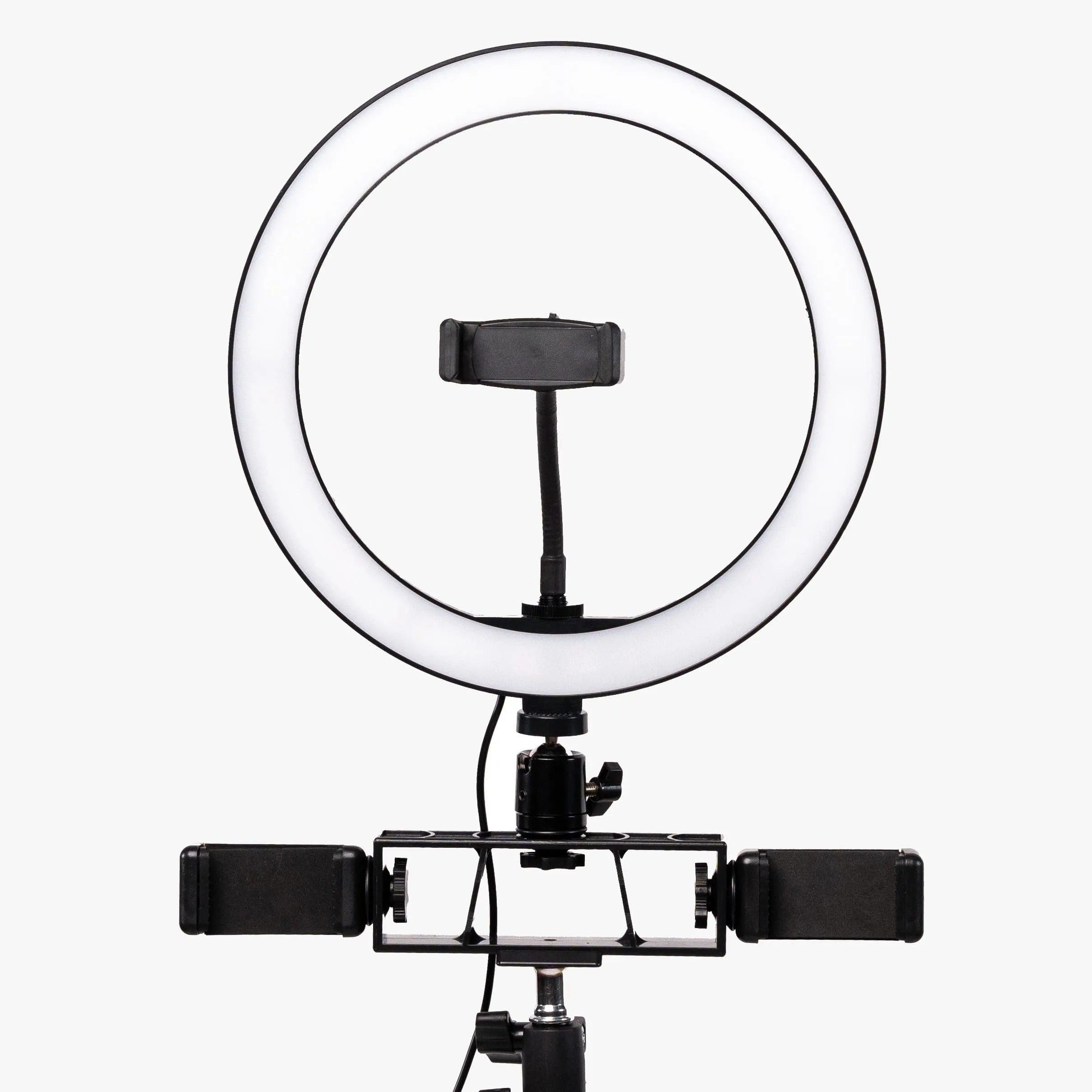 Ring Light 10" LED Livestream w/ Triple Phone Mount - Onyx