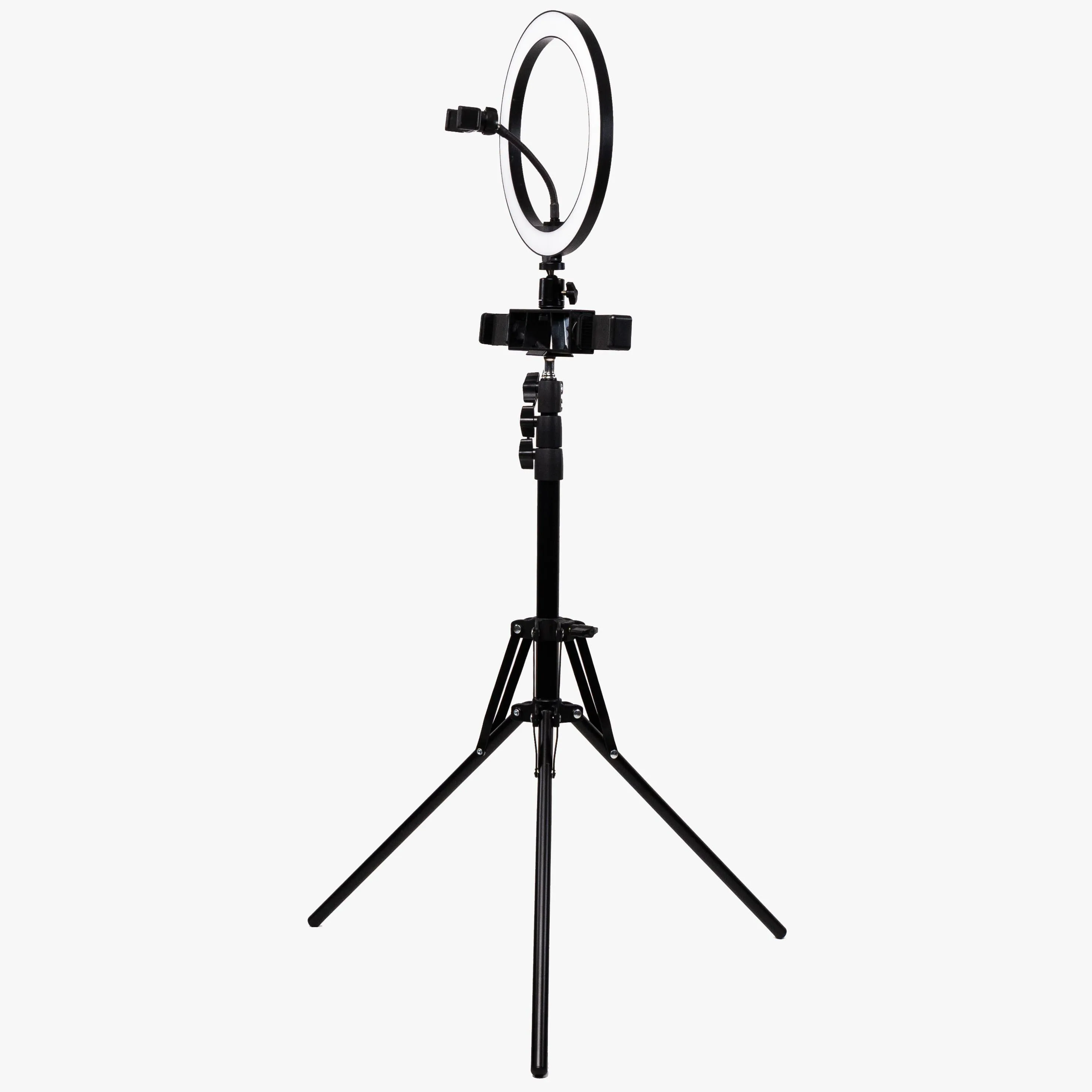 Ring Light 10" LED Livestream w/ Triple Phone Mount - Onyx