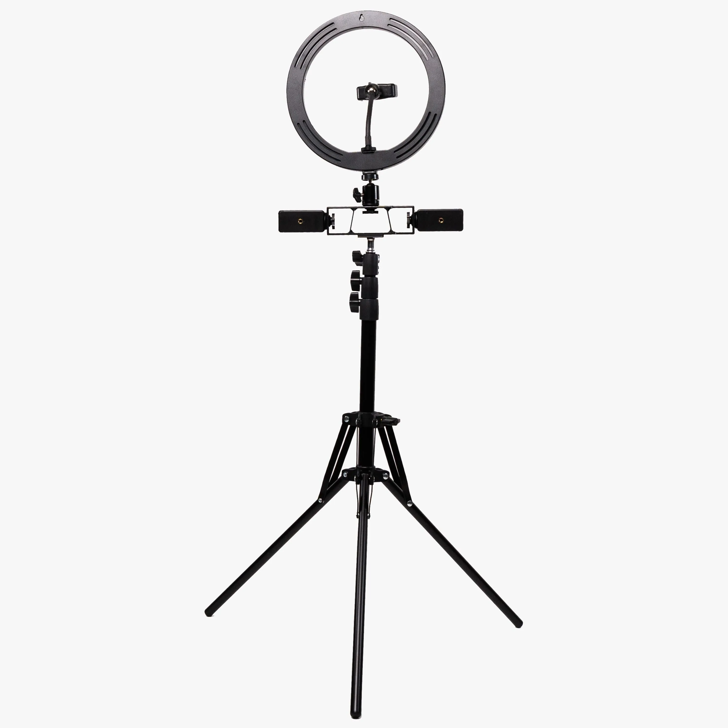Ring Light 10" LED Livestream w/ Triple Phone Mount - Onyx