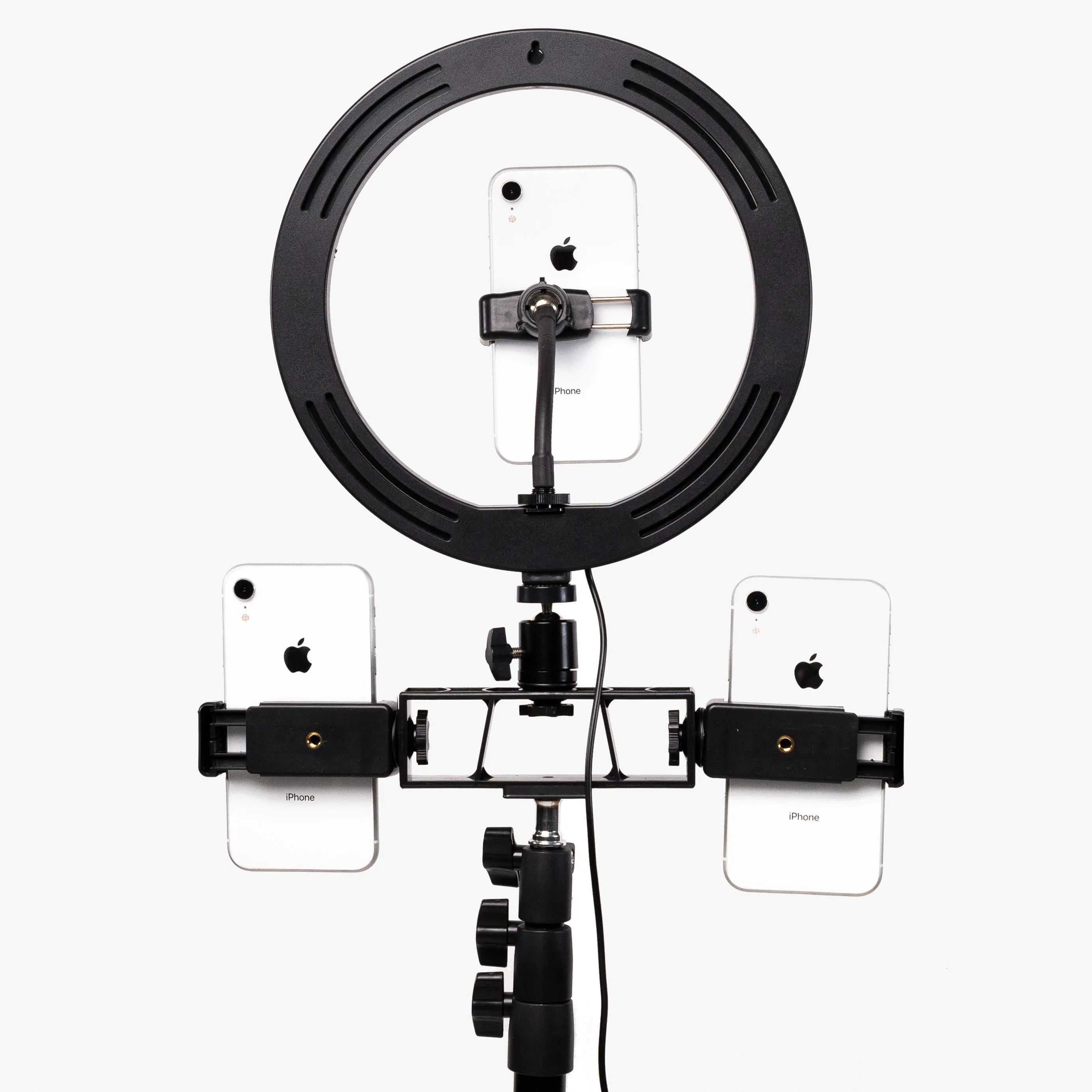 Ring Light 10" LED Livestream w/ Triple Phone Mount - Onyx