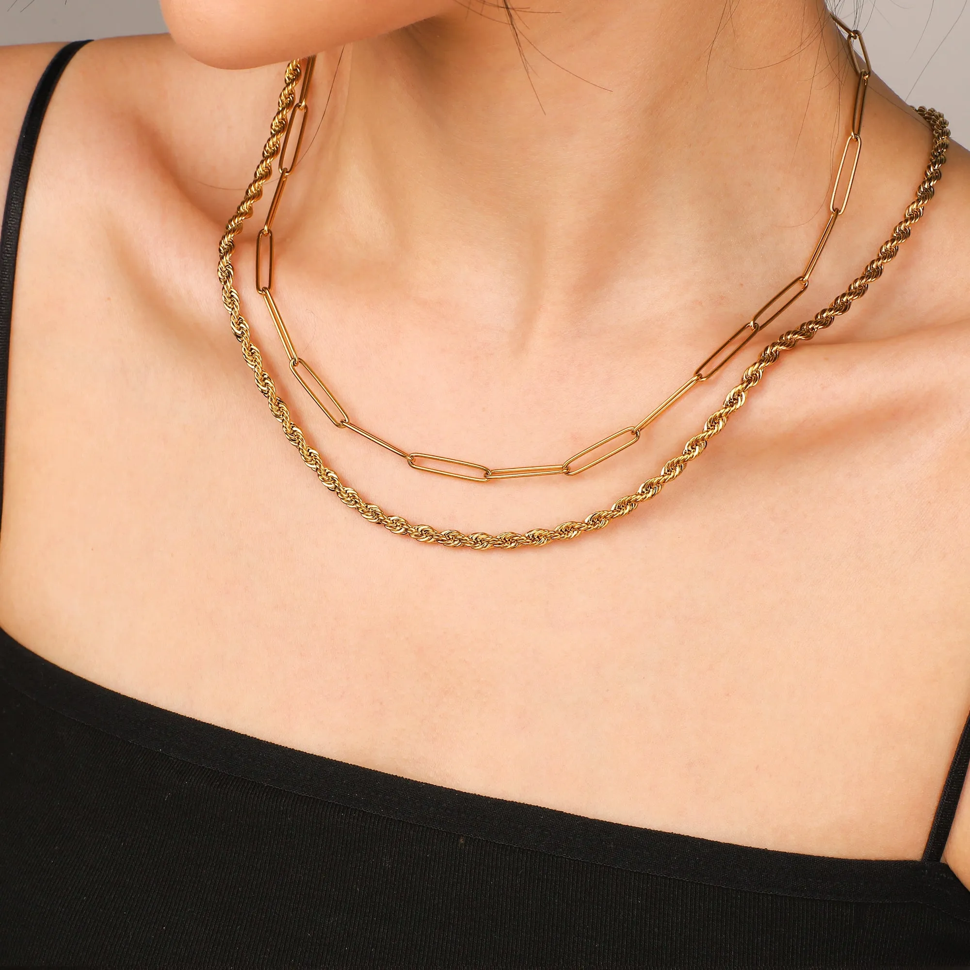 Rope   Paperclip Chain Set