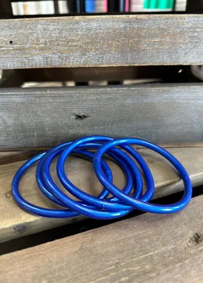 Royal Blue Jelly Bangle Bracelet