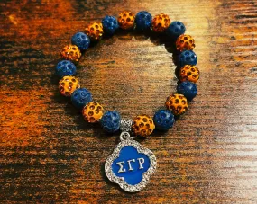 Sigma Gamma Rho Charm retro beaded bracelet | 10 - 12 mm adjustable