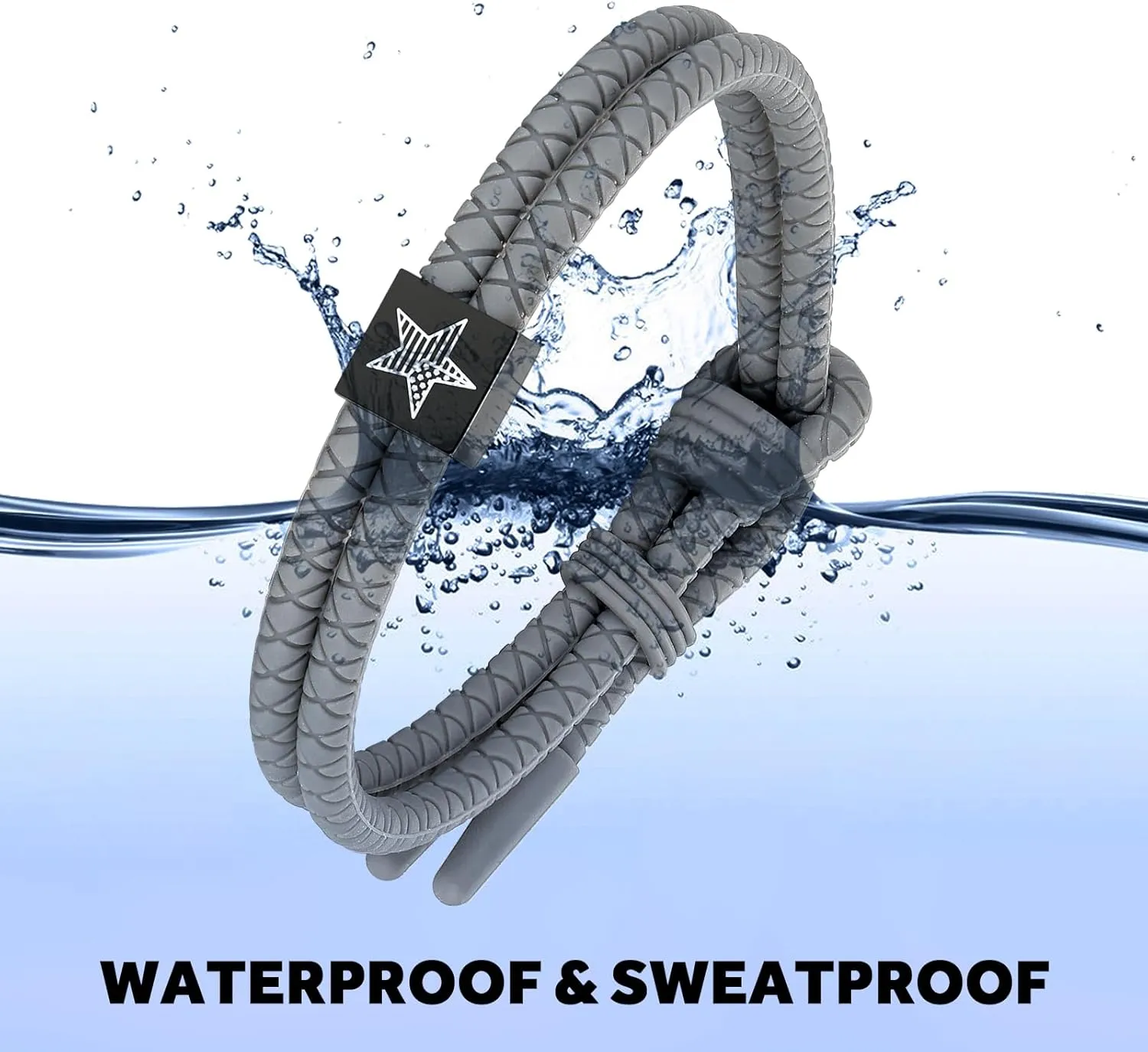 Silicone Cross Rope Bracelets for Men Women, Adjustable Waterproof Men's Rubber Sport Band Bracelet Jewelry Gifts