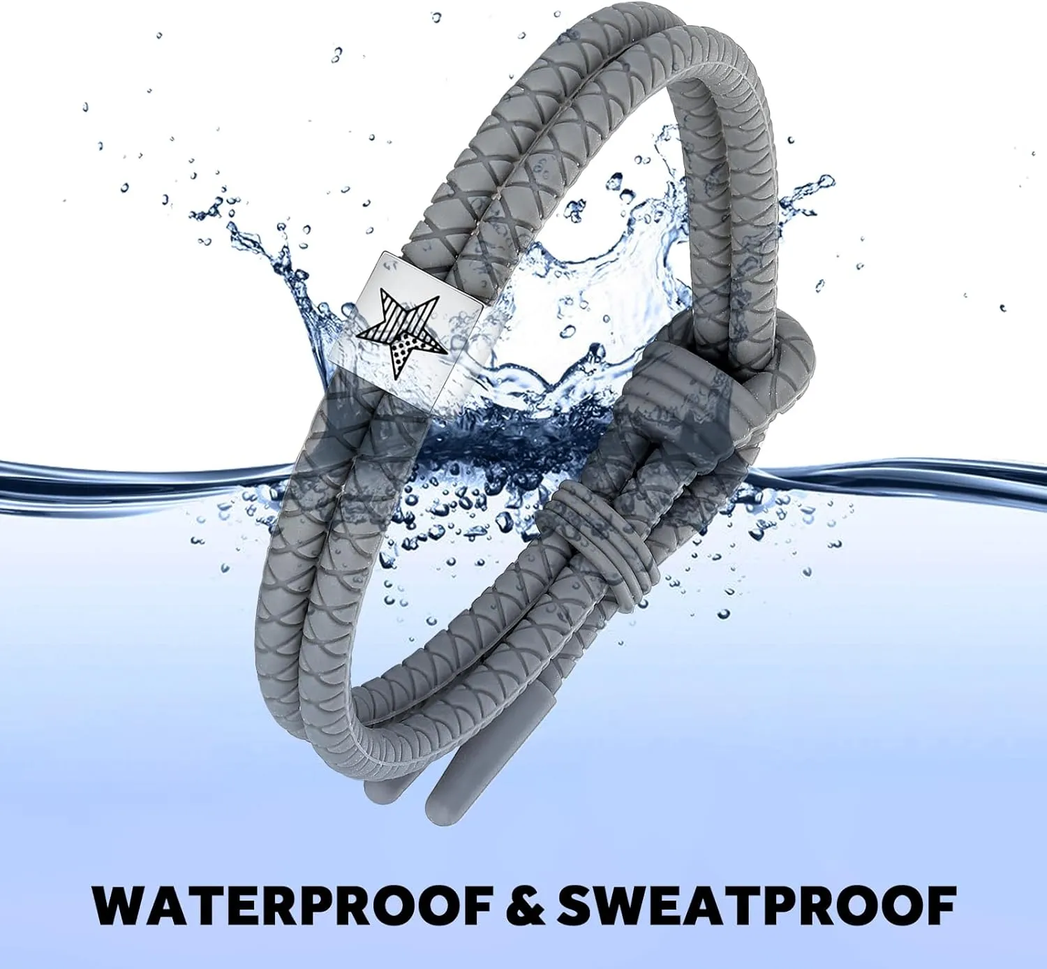 Silicone Cross Rope Bracelets for Men Women, Adjustable Waterproof Men's Rubber Sport Band Bracelet Jewelry Gifts