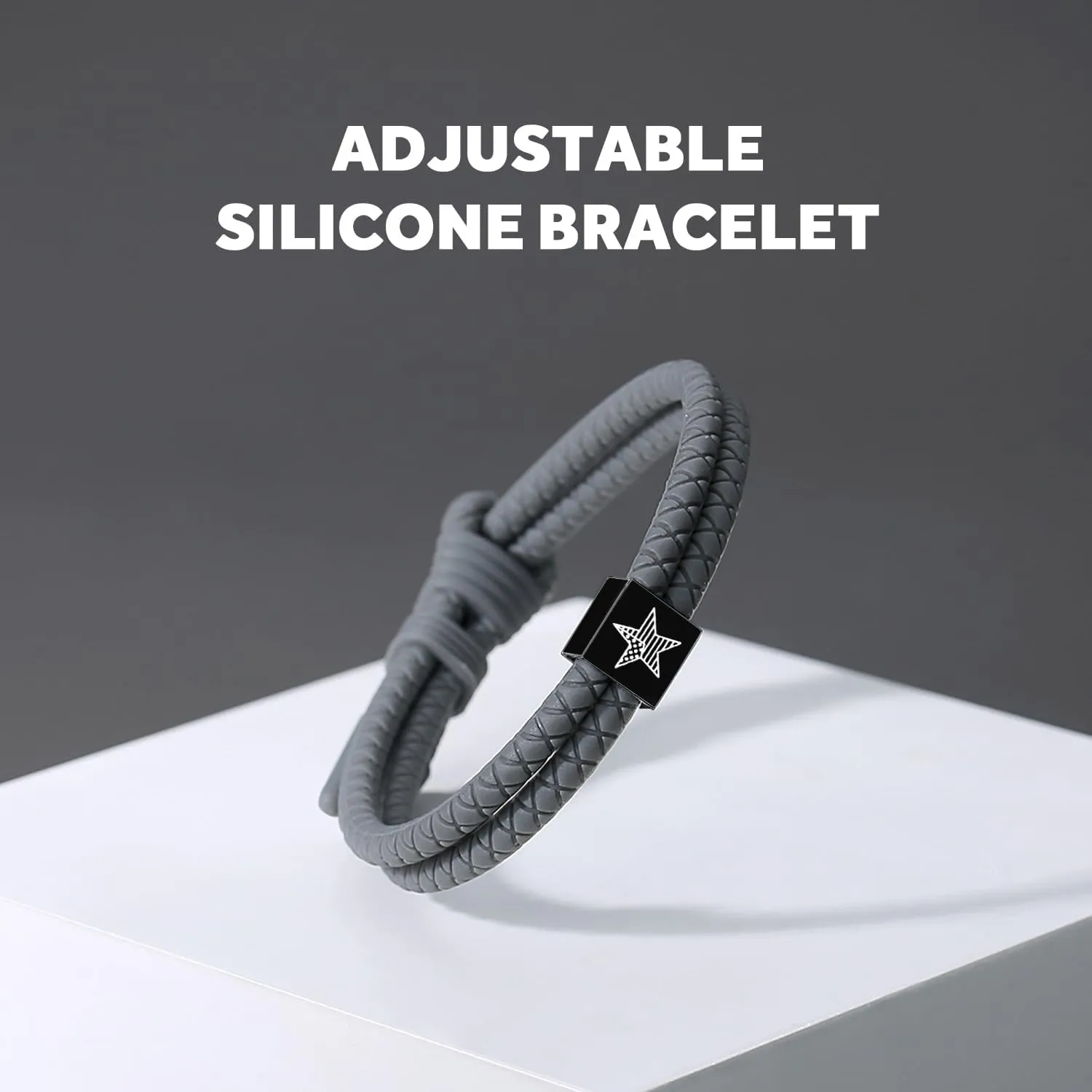 Silicone Cross Rope Bracelets for Men Women, Adjustable Waterproof Men's Rubber Sport Band Bracelet Jewelry Gifts