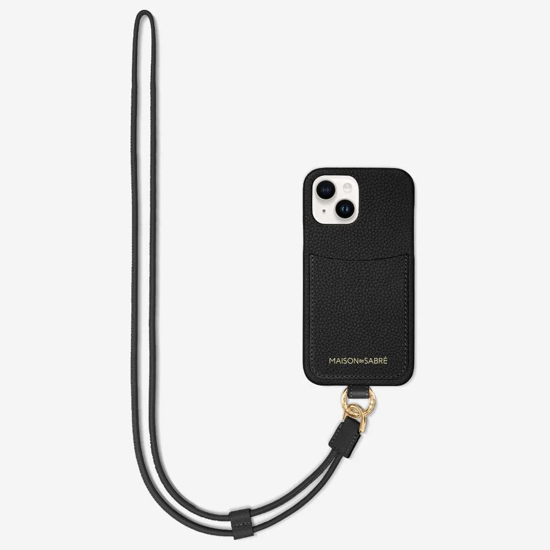 The Sling Phone Case iPhone 14 Plus - Black Caviar