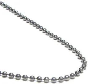 True Titanium 3MM Bead Necklace Chain
