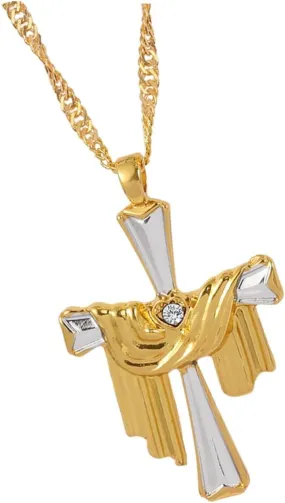 VALICLUD Mary Cross Charm Necklace Clavicle Chain with Praying Pendant Faith Jewelry for Men Women Charms Costume Jewelry