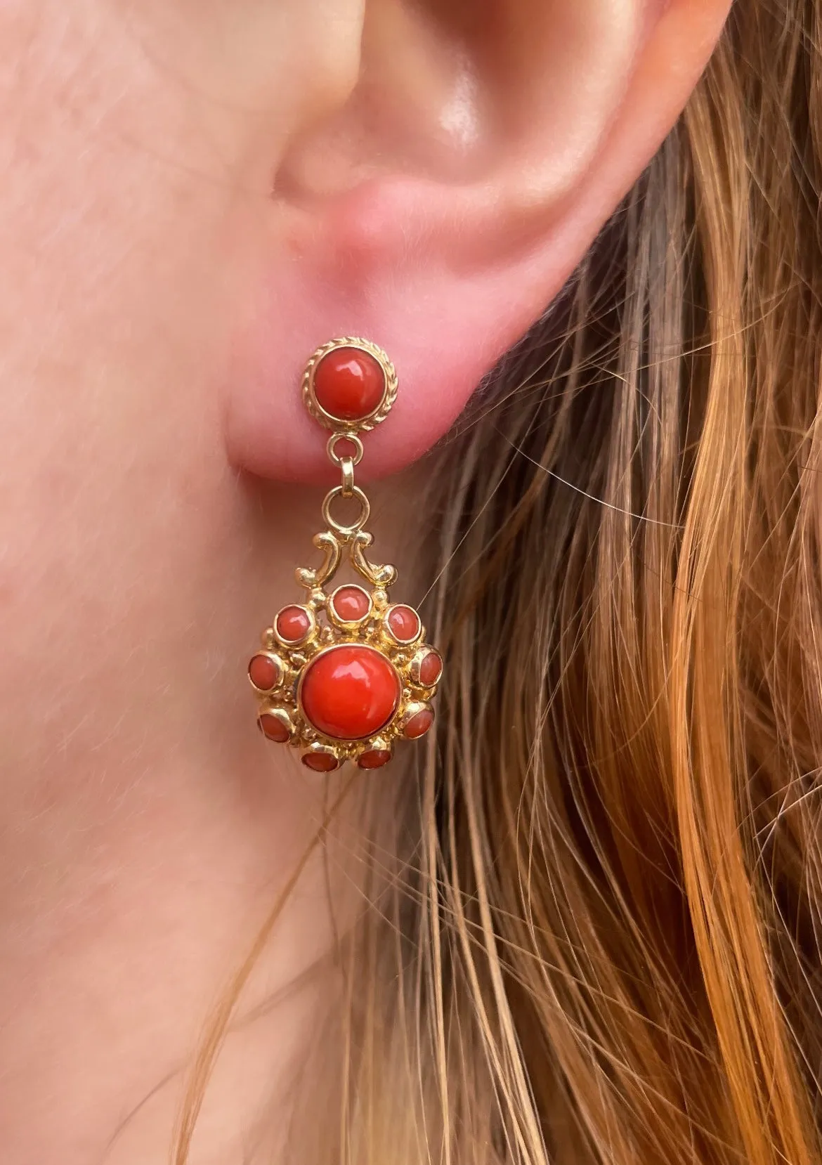 Vintage dutch pendant earings